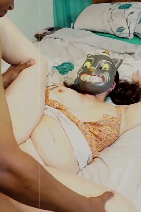 Sexy Purge Cat Girl Enters the House for Some Big Black Cock BBC Happy Halloween