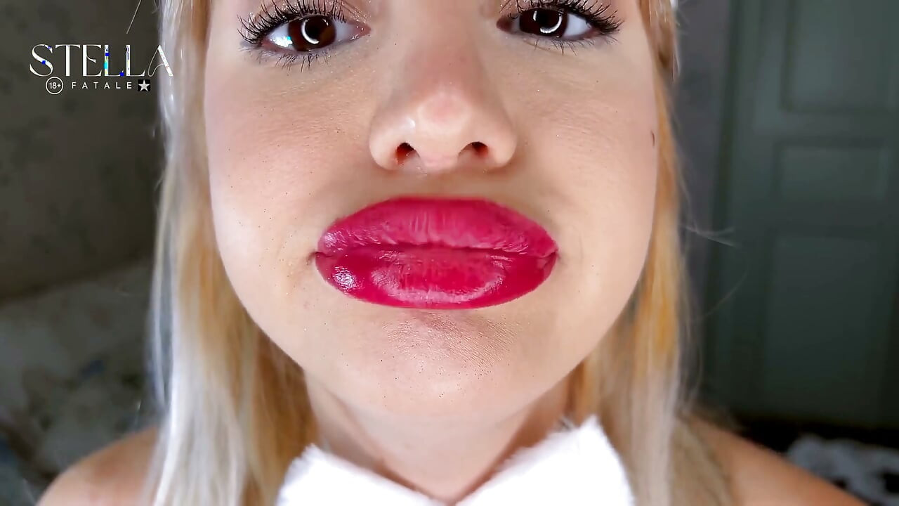 Slow Motion Lip Trembling Red Lipstick Raspberries