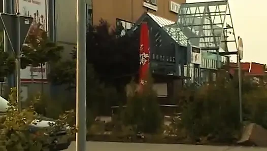 Nine tıknaz bir yarağı emiyor ve sonra çalıların içinde sikiliyor