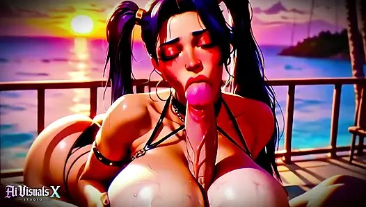 (4k) yapay zeka 3 boyutlu animasyonlu porno - gotik latin baddie büyük beyaz yarağa tapıyor (ırklararası asmr) - yapay zeka görselleri x