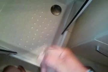 My cum in shower  mon sperme dans la douche