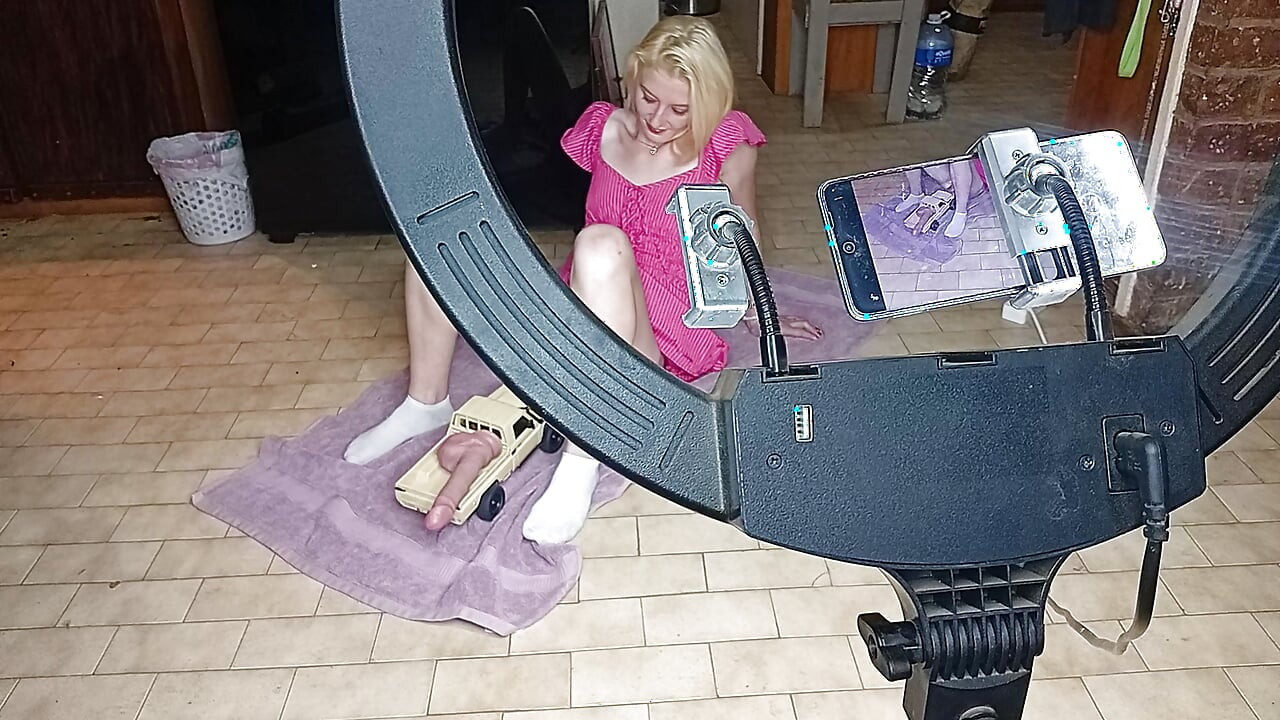 College Girl Gets Her Pussy Fucked with Rc Car