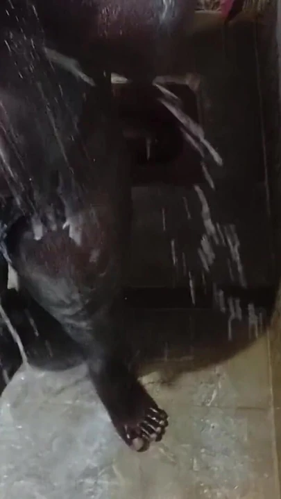 Powerful moment from "shower bathing and handjob cum"