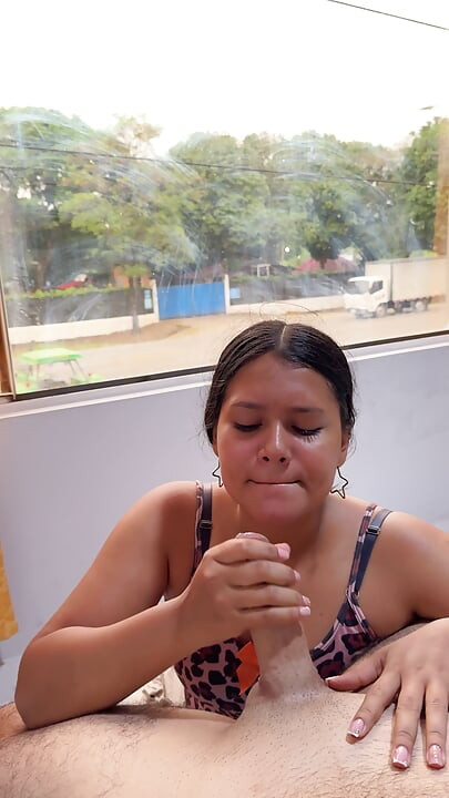 He Loves Jumping on My Cock While Everyone Walks by the Window