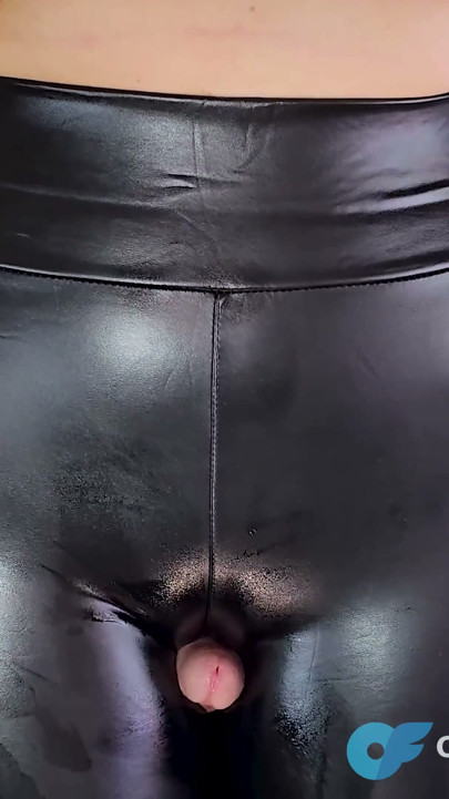 Thighjob - Leather Leggings Cum Explosion | Clip 1