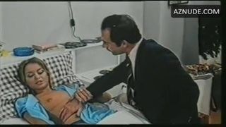 Italian actress in 1976 movie medical exam blue panty