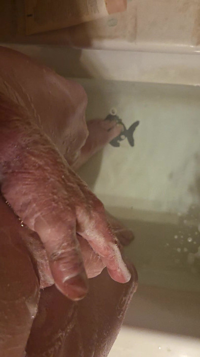 Me washing my cock