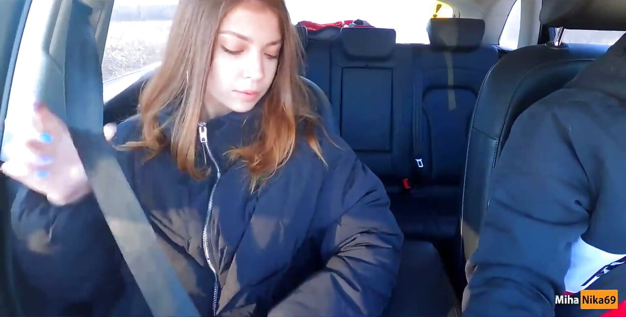 Real Russian Teenager Hitchhiker Girl Agreed to Make Deepthroat Blowjob Stranger for Cash and Swallowed Cum - Mihanika69 and Mic