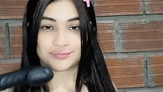 Face of an Indian girl while being fucked from behind