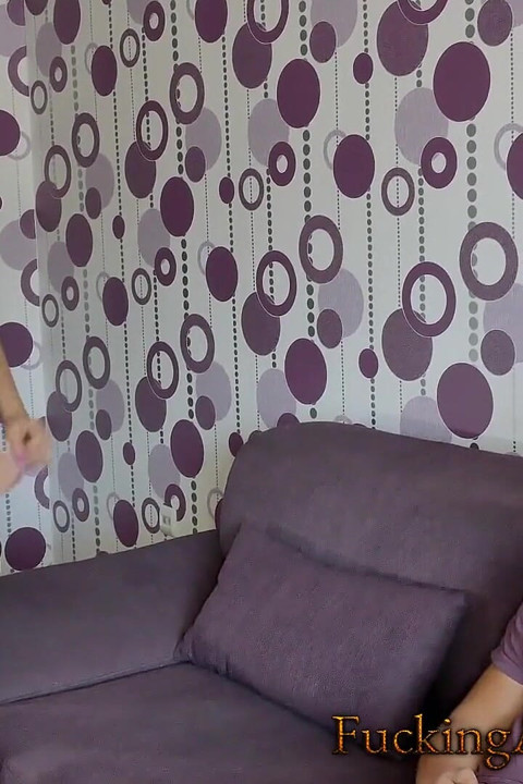 My neighbor ask for coffee and soon I end up with his dick in my mouth and get spanked later - many scenes