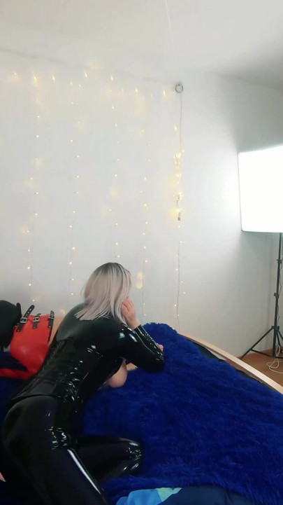 Jaw-dropping moment from "Latex Rubber Pussy FemDom Lesbian StraightJacket humiliation"