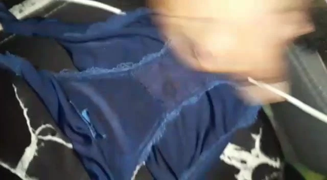 the rich cock draining his milk in a dirty underwear and let