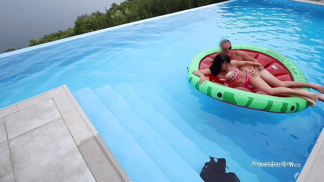 Public! Fucked at the Hotel Pool!