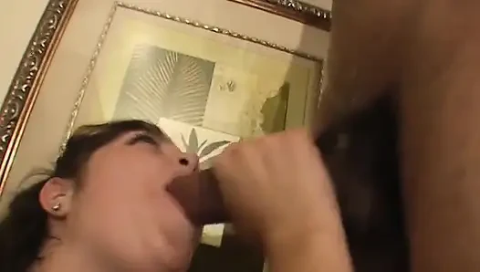 Well hung black dude drills white honey bunch Marley Mason in red outfit