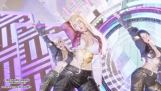 MMD - KARD - GUNSHOT - Ahri, Kaisa & evelynn sexy Kpop Tanz liga der Legenden Hentai unzensiert 4K 60FPS