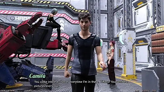 Stranded in Space - Stripper MILF Flashes Her Big Tits