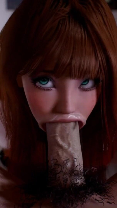 Sød rødhåret pige i latex rider pik anal i stuen | Klip 1