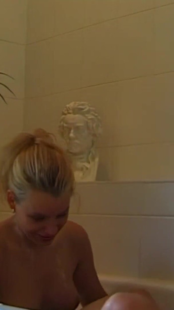 Captivating moment from "I want you to come on my tits and I lick your cock"