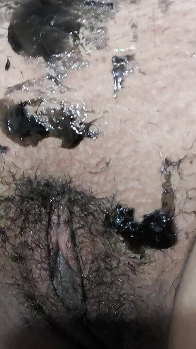 Pussy waxing with hot 🥵 wax