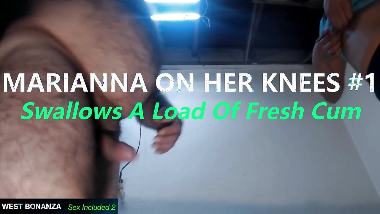 Marianna on Her Knees #1 - Swallows a Load of Fresh Cum