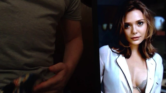 Huge Cum Blast over Elizabeth Olsen