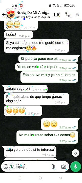 Conversation with my best friend's girlfriend. Delicious oral sex.