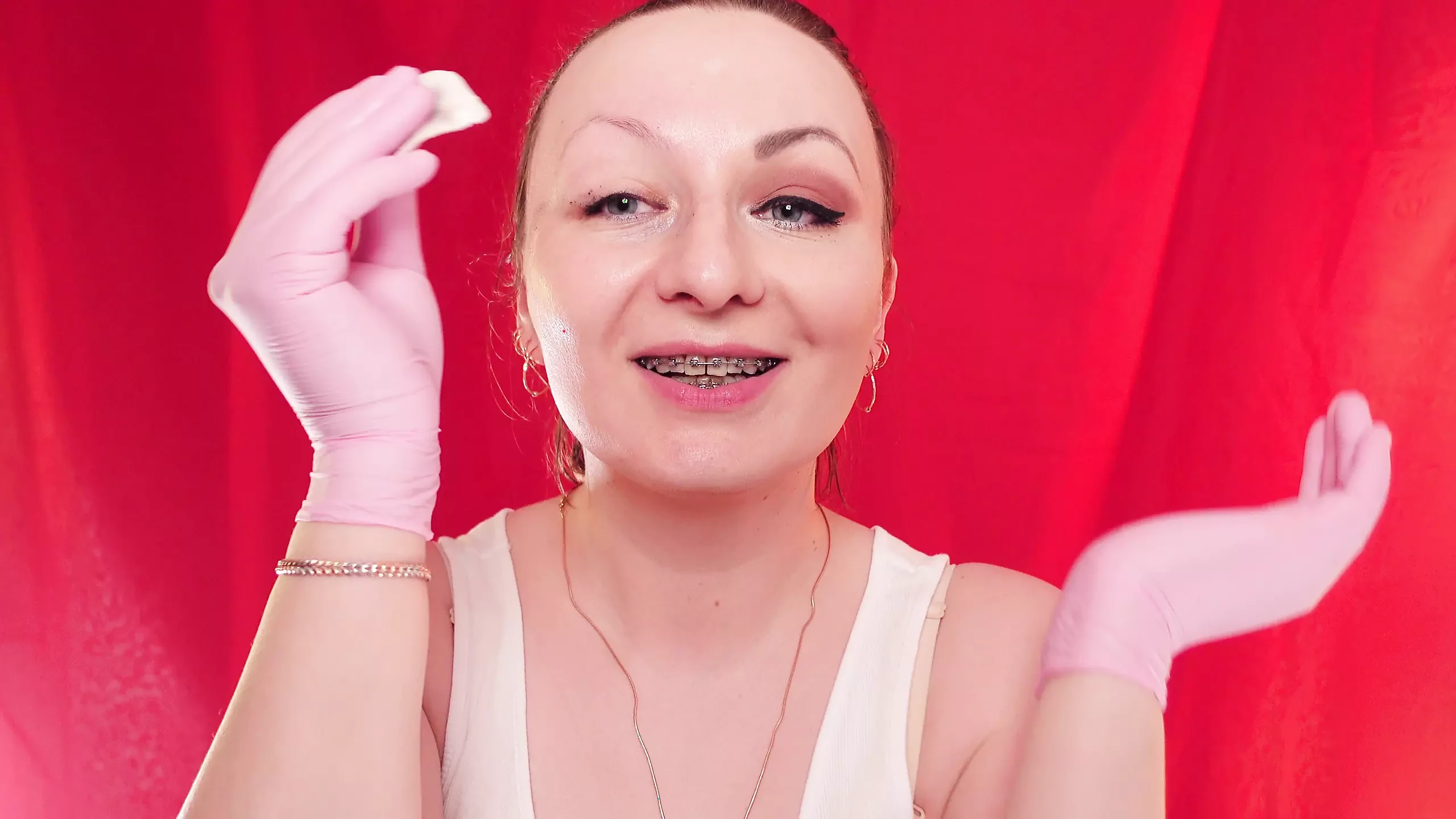 Asmr: चेहरे की किस्म, मेकअप हटाना और नाइट्रील मेडिकल दस्ताने - arya Grander