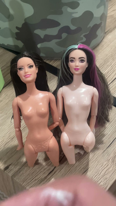 Raquelle and cutie Barbie get there cum