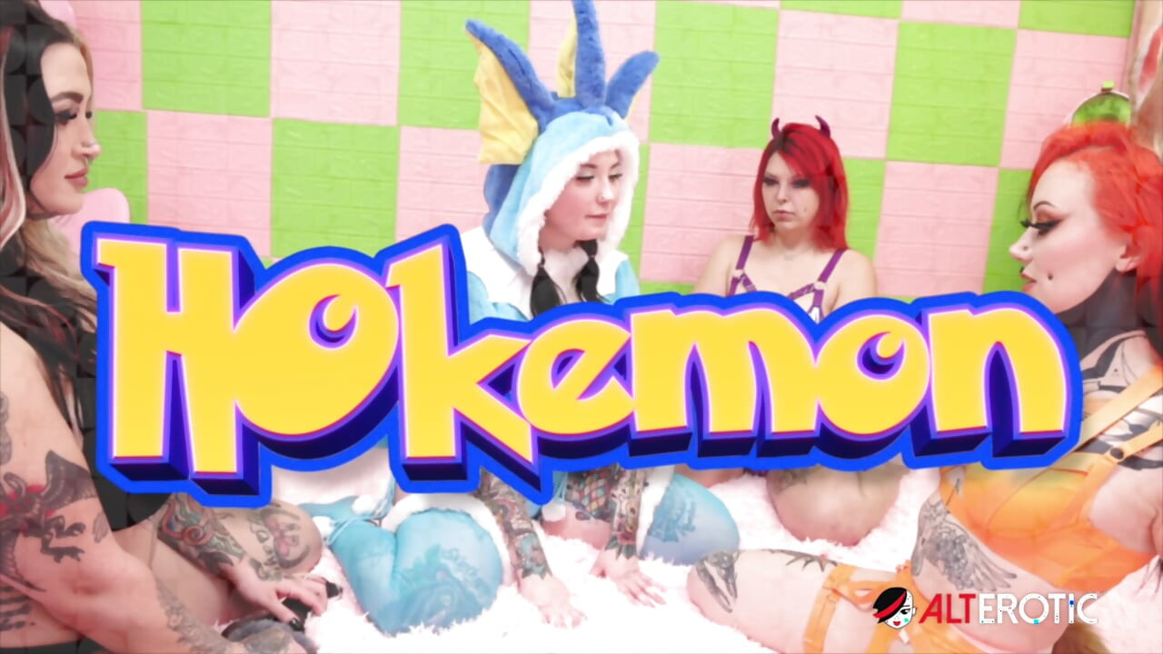 Orgia de HOkemon com Laina, Taylor, Ellie e Lorelai