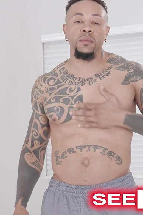 Eddie Edges His Dick Carefully Before Shooting His Load on His Abs!