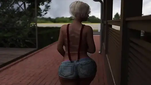 Orta yaşlı seksi kadın deresi #18 - Johannes Hanna'nın göğüslerini görünce sikildi