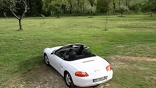 Rhea Strokes and Sucks Cock in the Car Until Hot Cumshot