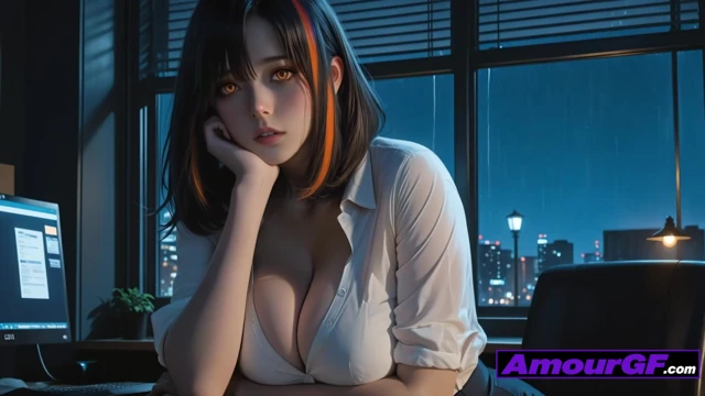 Cigarette Kiss, AI Babe Strokes 3D Cock Deep Before Cum