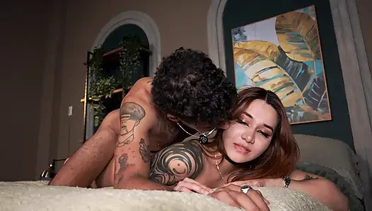 Stepsiblings argue - skinny guy ends up fucking his sexy stepsister