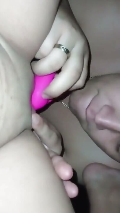 My Cuckold Eats My Pussy so Good While Masturbating Me with a Lovense Lush 3 After My Date with BBC