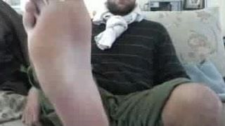 Straight guys feet on webcam #274