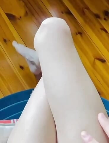 Shaved smooth legs