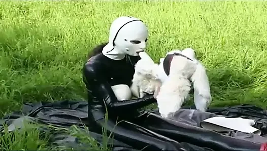 Presenting my latex photo shooting with my stuffed toys