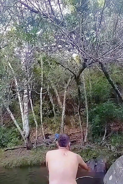 I Went to the Waterfall and Showed off Before Someone Came and Caught Me.