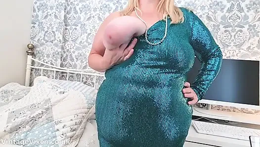 Füge zum Funkeln im BBW-stieftante jane, partykleid mit deinem sperma hinzu