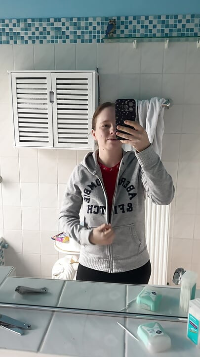 Teen with Perfect Body Showers
