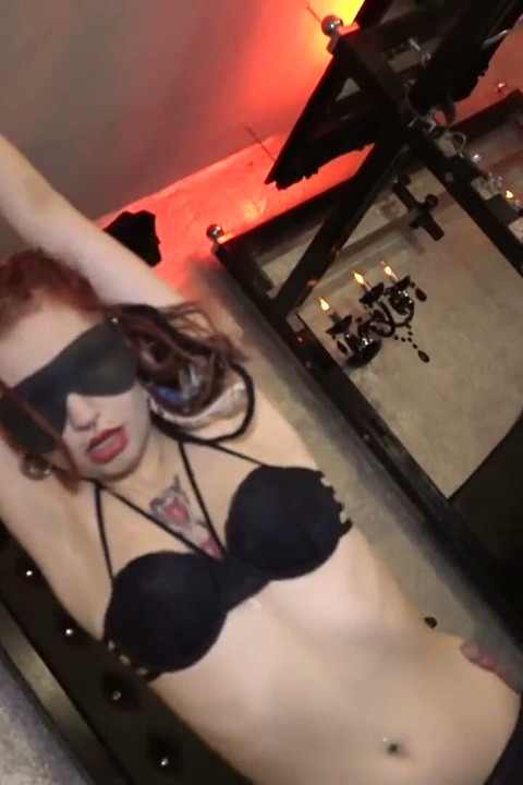 Tattooed guy whiping her nasty ass