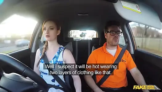 Fake Driving School - Hot Redheads Dirty Secret: Outdoor Blowjobs and Big Tits Worship