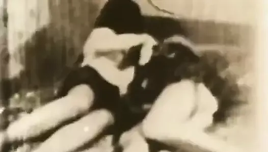 Young Lovers Engage in a Threesome (1950s Vintage)