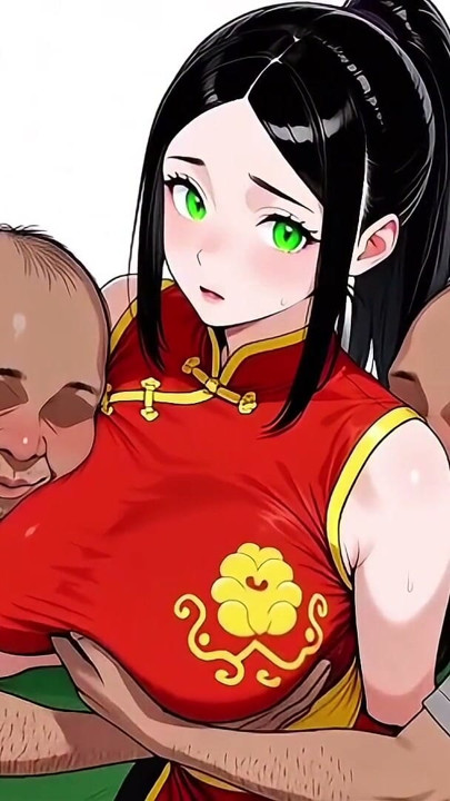 A garota do vestido vermelho chinês é gentil com todos - 3d hentai ai HD | Clip 1