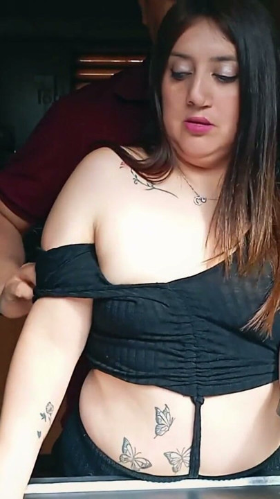My stepsister was washing the dishes and let me fuck her in the kitchen. | Clip 1