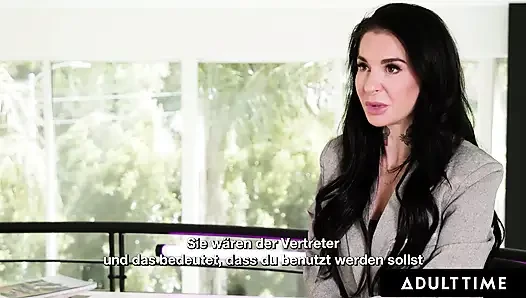 ADULT TIME - Bella Rolland Gives Up Free Use Pussy To Kira Noir At Public Wake! GERMAN SUBTITLES