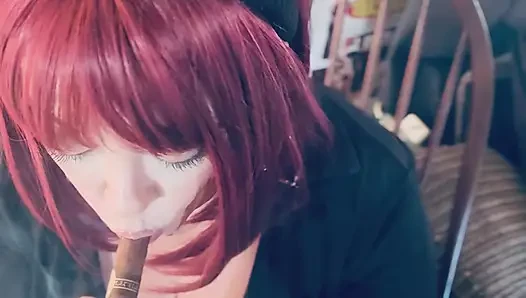 Cigar Smoking With Miss Tina Snua The Secretary!