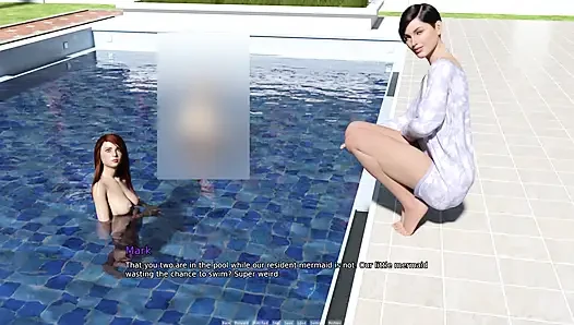 Asramaku 253: Daphne-scarlett Berenang Di Kolam Renang Sambil Bugil & Debbie-Mark Talk