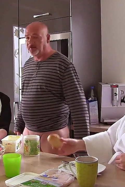 Lia, Alex & Stepfather - Cum Trash Can & Handjob